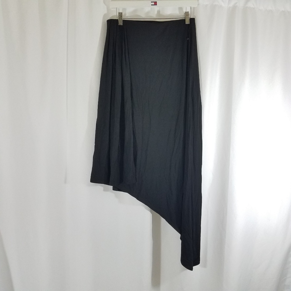 WHBM Black High Low Pleat Skirt S NWT